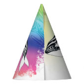 Orca Whale Rainbow Tribal Feesthoedjes (Achterkant)