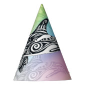 Orca Whale Rainbow Tribal Feesthoedjes (Voorkant)