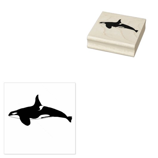 Orca Whale Rubberstempel (Gestempeld)