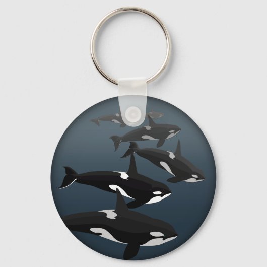 Orca Whale Sleutelhanger - Gepersonaliseerde walvi (Voorkant)