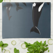 Orca Whale Towel Killer Whale Plat Serviettes & Dé (Plié)
