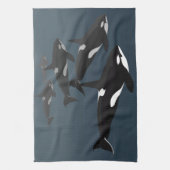 Orca Whale Towel Killer Whale Plat Serviettes & Dé (Vertical)