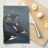 Orca Whale Towel Killer Whale Plat Serviettes & Dé (Quart Plié)