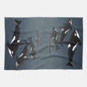 Orca Whale Towel Killer Whale Plat Serviettes & Dé (Horizontal)