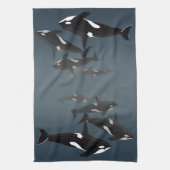 Orca Whale Towel Killer Whale Plat Serviettes & Dé (Vertical)