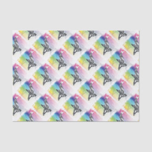 Orca Whale Tribal Rainbow Art Tissuepapier