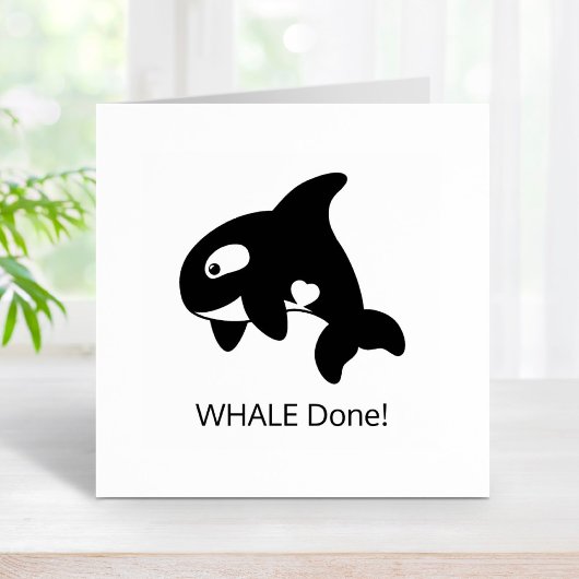 Orca Whale (Wel) Gedaan Rubberstempel