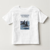 Orca Whales #1 - Anchorage, Alaska Kinder Shirts (Voorkant)