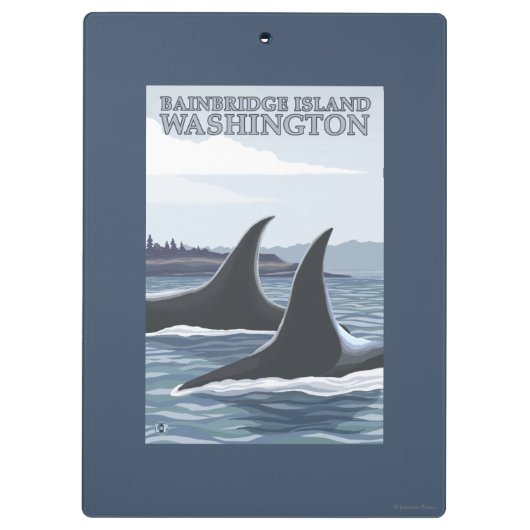Orca Whales #1 - Bainbridge Island, Washington Klembord (Achterkant)