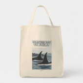 Orca Whales #1 - Glacier Bay, Alaska Tote Bag (Voorkant)