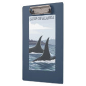 Orca Whales #1 - Golf van Alaska Klembord (Links)