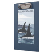 Orca Whales #1 - Golf van Alaska Klembord (Links)
