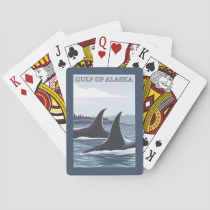 Orca Whales #1 - Golf van Alaska Speelkaarten