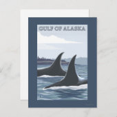 Orca Whales #1 - Gulf of Alaska Briefkaart (Voorkant / Achterkant)