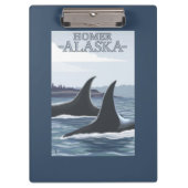Orca Whales #1 - Homer, Alaska Klembord (Voorkant)