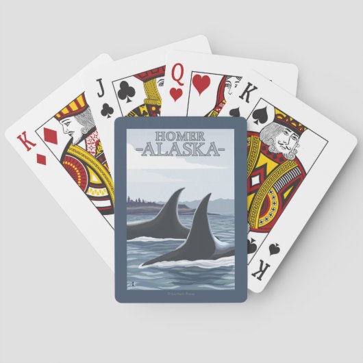 Orca Whales #1 - Homer, Alaska Pokerkaarten (Achterkant)
