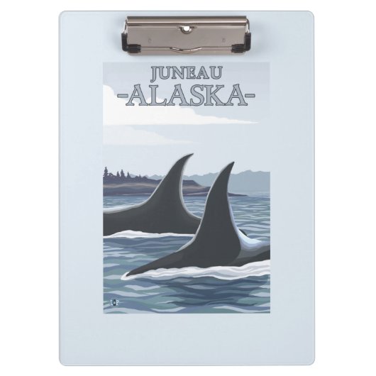 Orca Whales #1 - Juneau, Alaska Klembord (Voorkant)