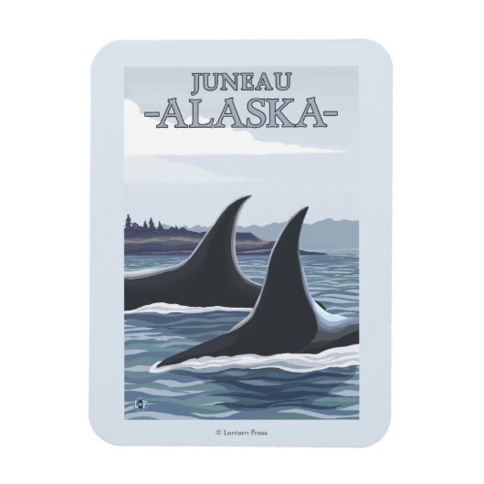 Orca Whales #1 - Juneau, Alaska Magneet (Verticaal)
