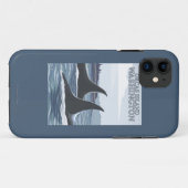 Orca Whales #1 - Orcas Island, Washington Case-Mate iPhone Case (Achterkant (horizontaal))