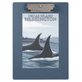 Orca Whales #1 - Orcas Island, Washington Klembord (Voorkant)