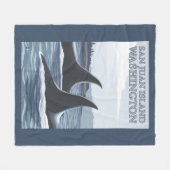 Orca Whales #1 - San Juan Island, Washington Fleece Deken (Voorkant (Horizontaal))