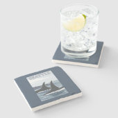 Orca Whales #1 - Seattle, Washington Stenen Onderzetter (Zijkant)