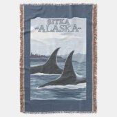 Orca Whales #1 - Sitka, Alaska Deken (Voorkant Verticaal)