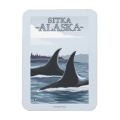Orca Whales #1 - Sitka, Alaska Magneet (Verticaal)