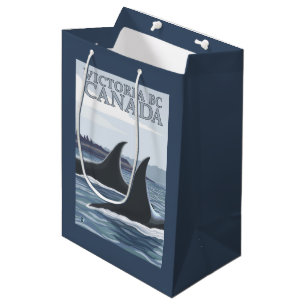 Orca Whales #1 - Victoria, BC Canada Medium Cadeauzakje