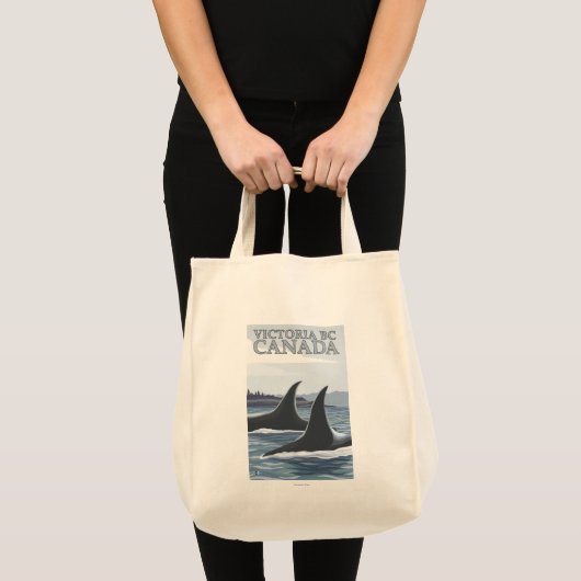 Orca Whales #1 - Victoria, BC Canada Tote Bag (Voorkant (product))