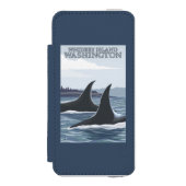 Orca Whales #1 - Whidbey, Washington Incipio iPhone Portemonnee Hoesje (Voorkant Agenda)