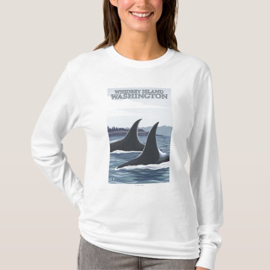 Orca Whales #1 - Whidbey, Washington T-shirt (Voorkant)