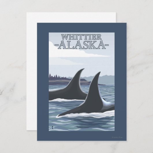 Orca Whales #1 - Whittier, Alaska Briefkaart (Voorkant / Achterkant)