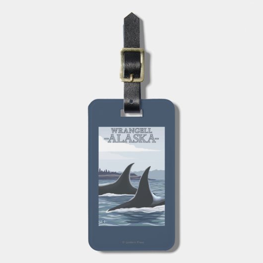 Orca Whales #1 - Wrangell, Alaska Bagagelabel (Voorkant verticaal)