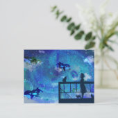 Orca Whales Briefkaart (Staand voorkant)