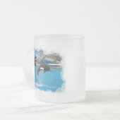 Orca Whales Glass Coffee Mok (Voorkant links)