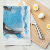 Orca Whales Kitchen Towel Theedoek (Quarter Fold)