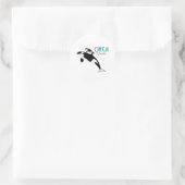 Orca Whales Ronde Sticker (Tas)