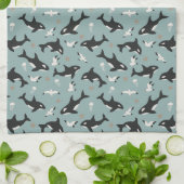 Orca Whales Theedoek (Gevouwen)