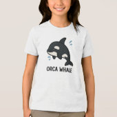 orcaanse walvis Tri-Blend shirt (Voorkant)
