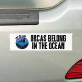 Orcas Belong in de Bumpersticker van de Oceaan (Op auto)
