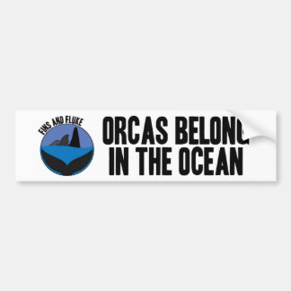 Orcas horen thuis in de Oceaan Bumper Sticker