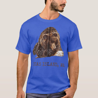 Orcas Island Brown Grizzly Beer in Snow Washington T-shirt