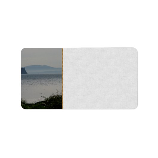 Orcas Island vanaf Birch Bay Etiket (Voorkant)