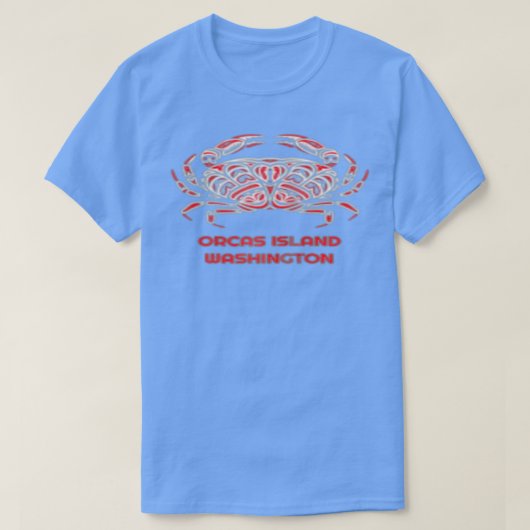 Orcas Island Washington Dungeness Crab Native Amer T-shirt (Design voorkant)