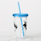 Orcas Killer Whales - Aangepaste reisbeker Acryl Drinkbeker (Links)