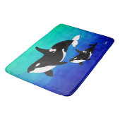 Orcas - Large Bath Mat (Gekanteld)