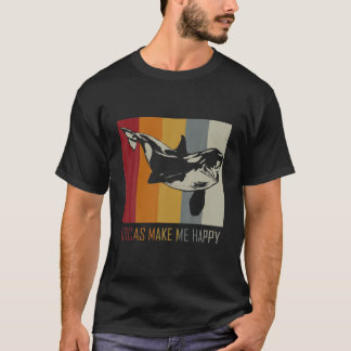 Orcas maakt me blij dat ik de hele walvis kwijt be t-shirt