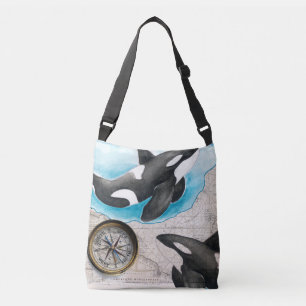 Orcas Map Crossbody Tas