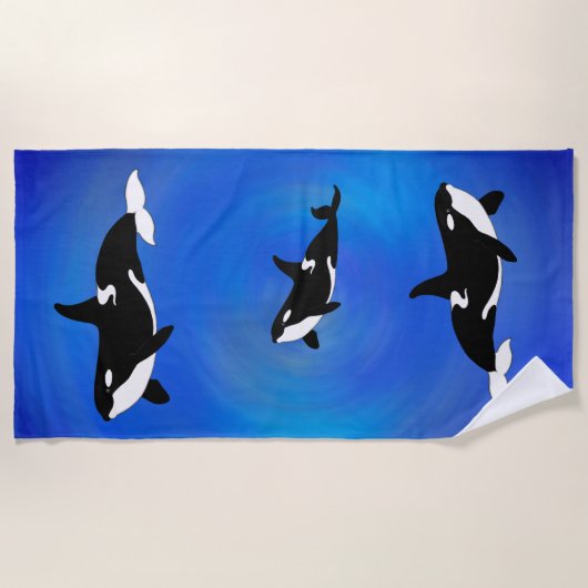 Orcas - Serviette de plage (Devant)